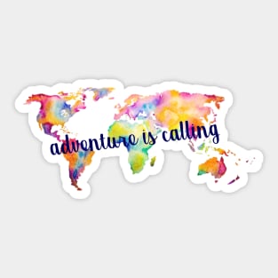 Adventure is Calling World Map Sticker